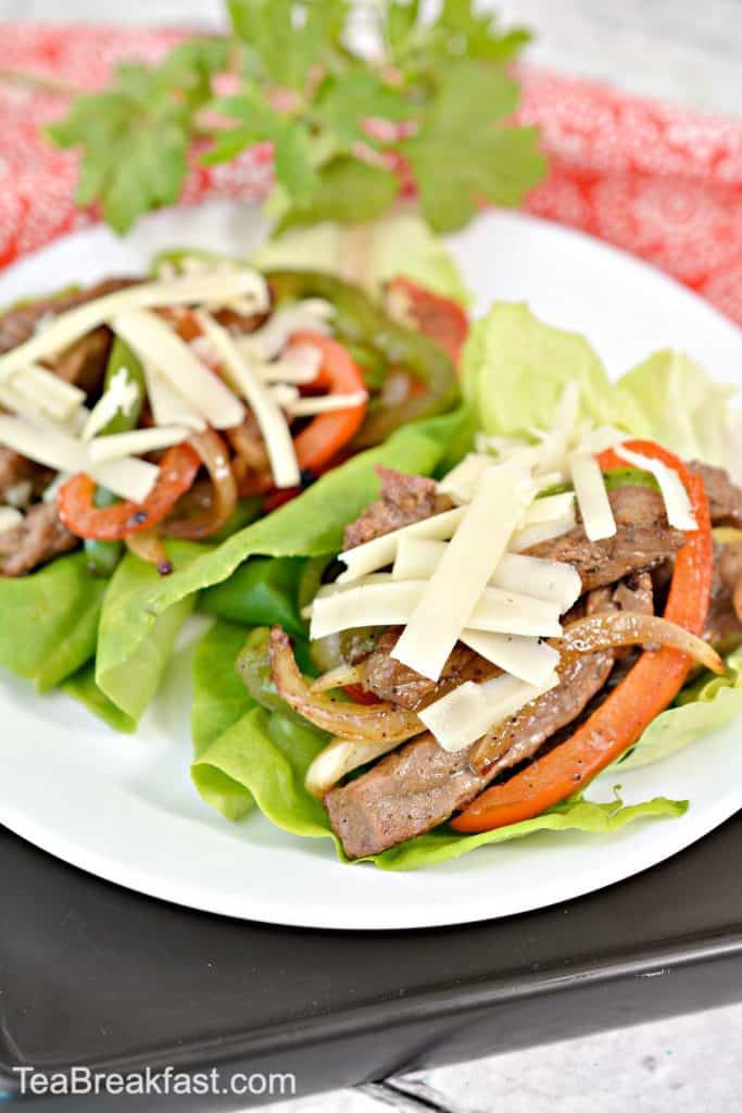 Philly Cheesesteak Lettuce Wraps by TeaBreakfast.com